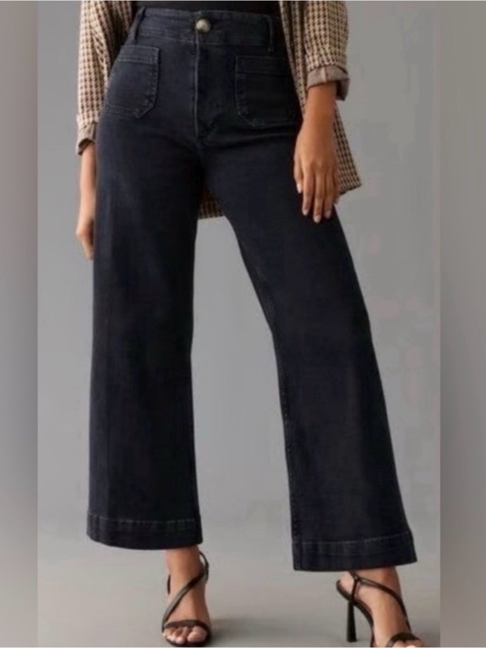 Pilcro The Skipper cropped Jeans Wide
Leg Washed Black size 30 - Picture 12 of 12